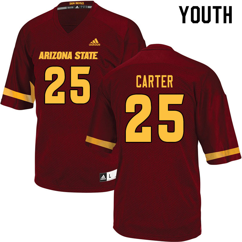 Youth #25 A.J. Carter Arizona State Sun Devils College Football Jerseys Sale-Maroon - Click Image to Close